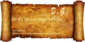 Drégely Gusztáv névjegykártya